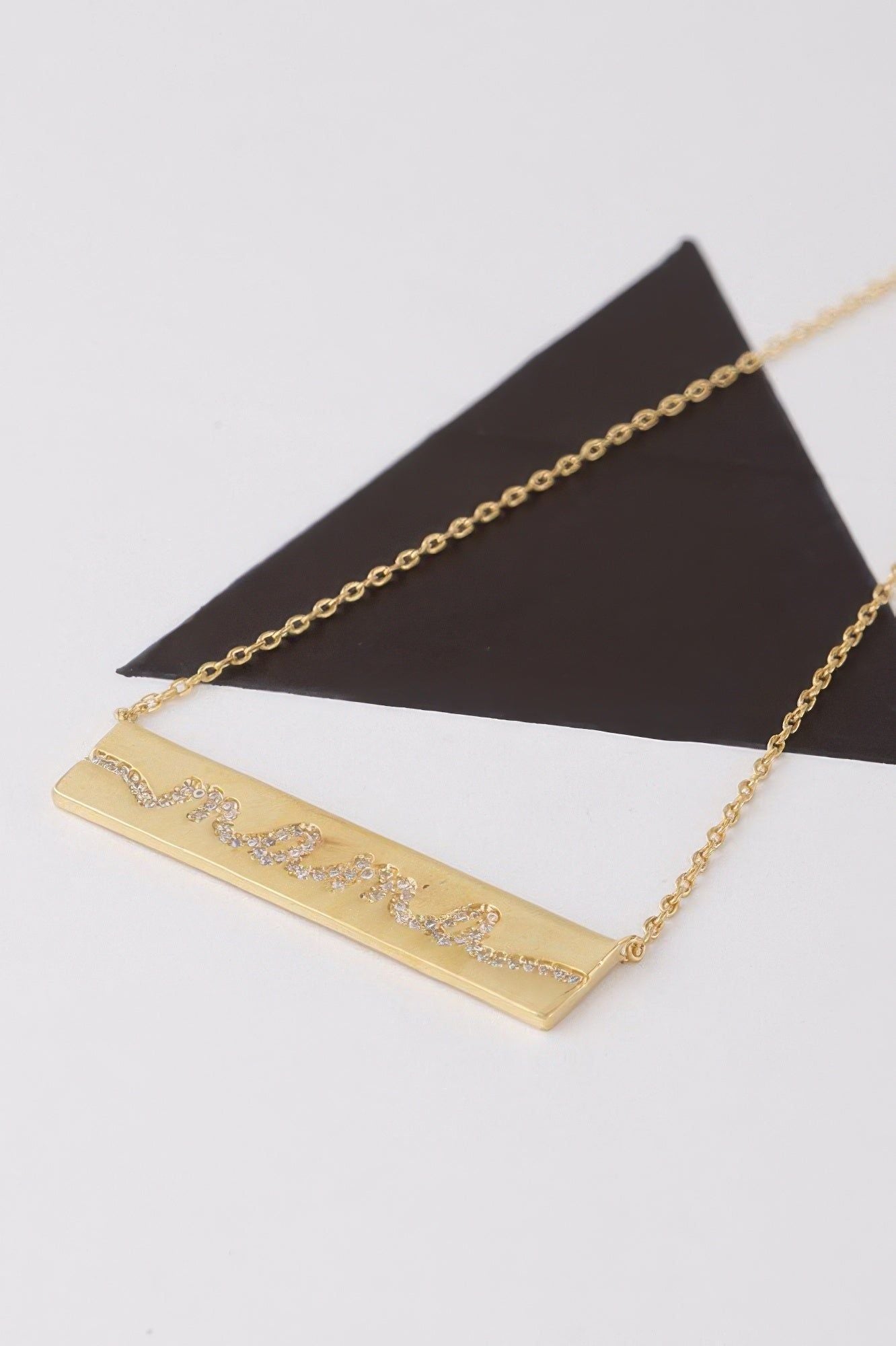 Jeweled Mama Pendant Necklace Secondary image