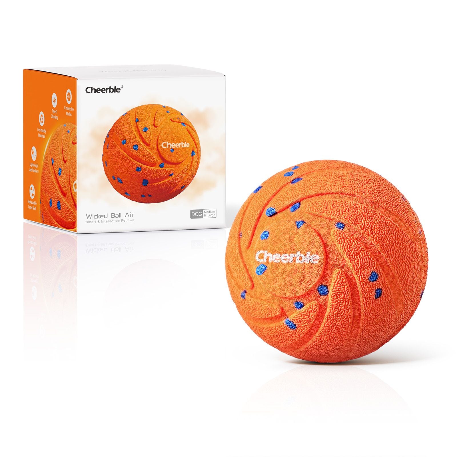 Cheerble Wicked Ball Air Automatic moving IPX7 Waterproof Active Rolling Ball Smart Interactive Dog Toy Secondary image