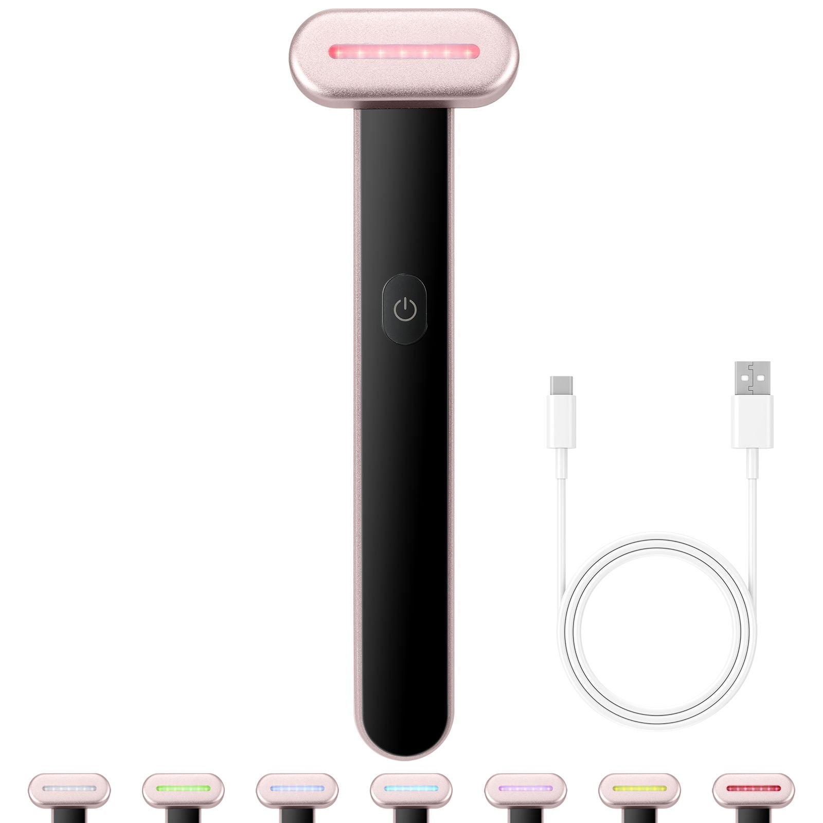 Red Light Therapy Wand for Face, 7-Color LED Facial Wand Red Light Therapy Device with Heatig Therapy| Microcurrent Vibrating Massage, Portable LED Beauty Wand for Face, Neck Secondary image