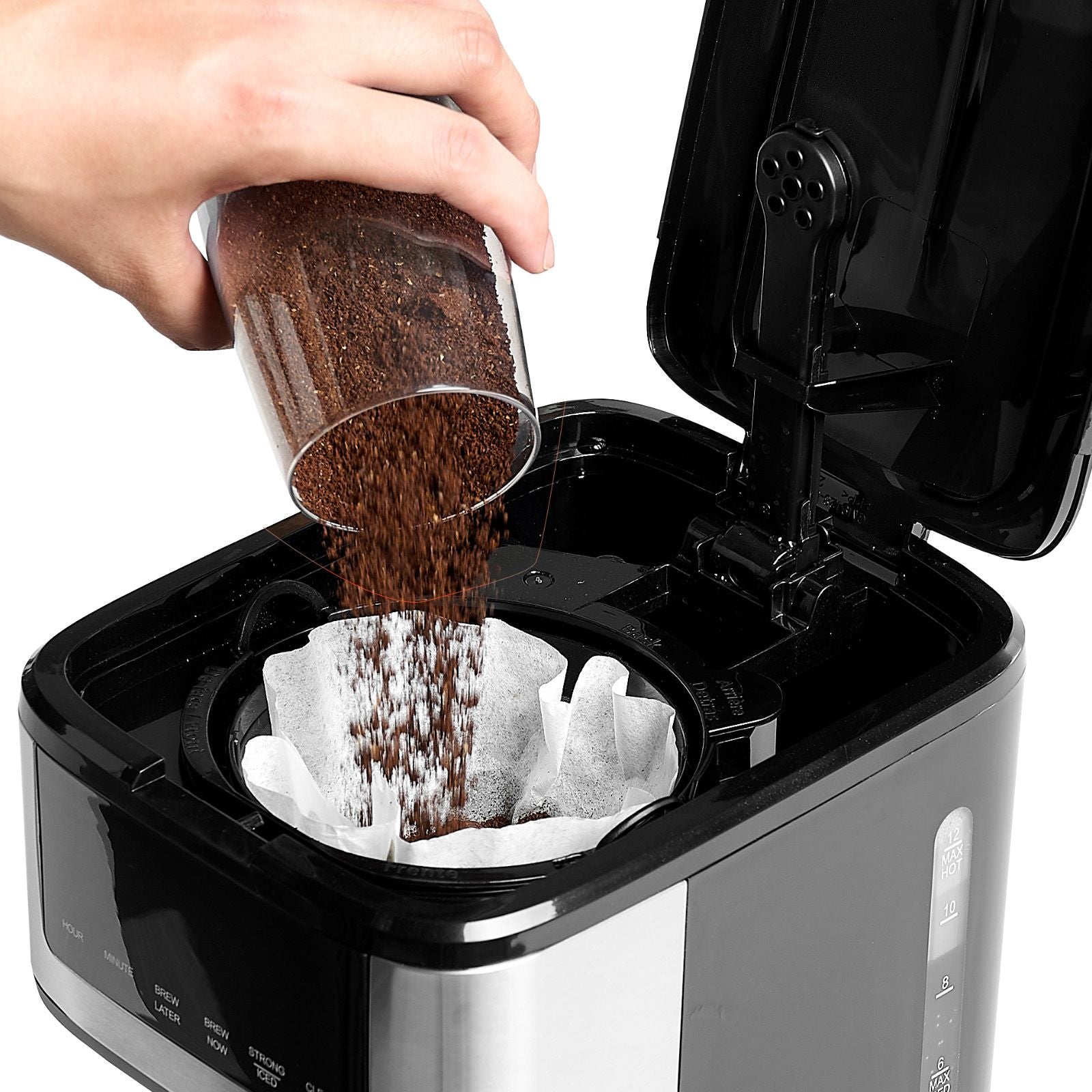 Programmable Coffee Maker, 12 Cup Programmable Drip Coffee Makers with Touch Screen, 4-Hour Keep Warm Coffee Makers Drips, 2 Brew Strengths Drip Coffee Machine for Home, 24-Hour Programmable Secondary image