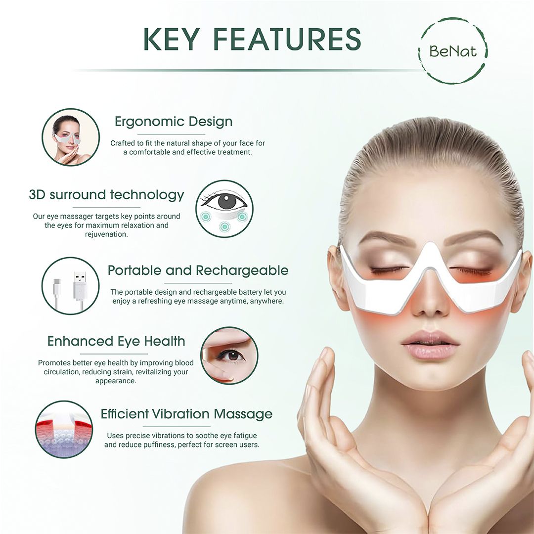 3-in-1 Under-Eye Red Light Therapy, Microcurrent Vibration Massage & Anti-Aging Wand for Dark Circles and Puffiness Secondary image