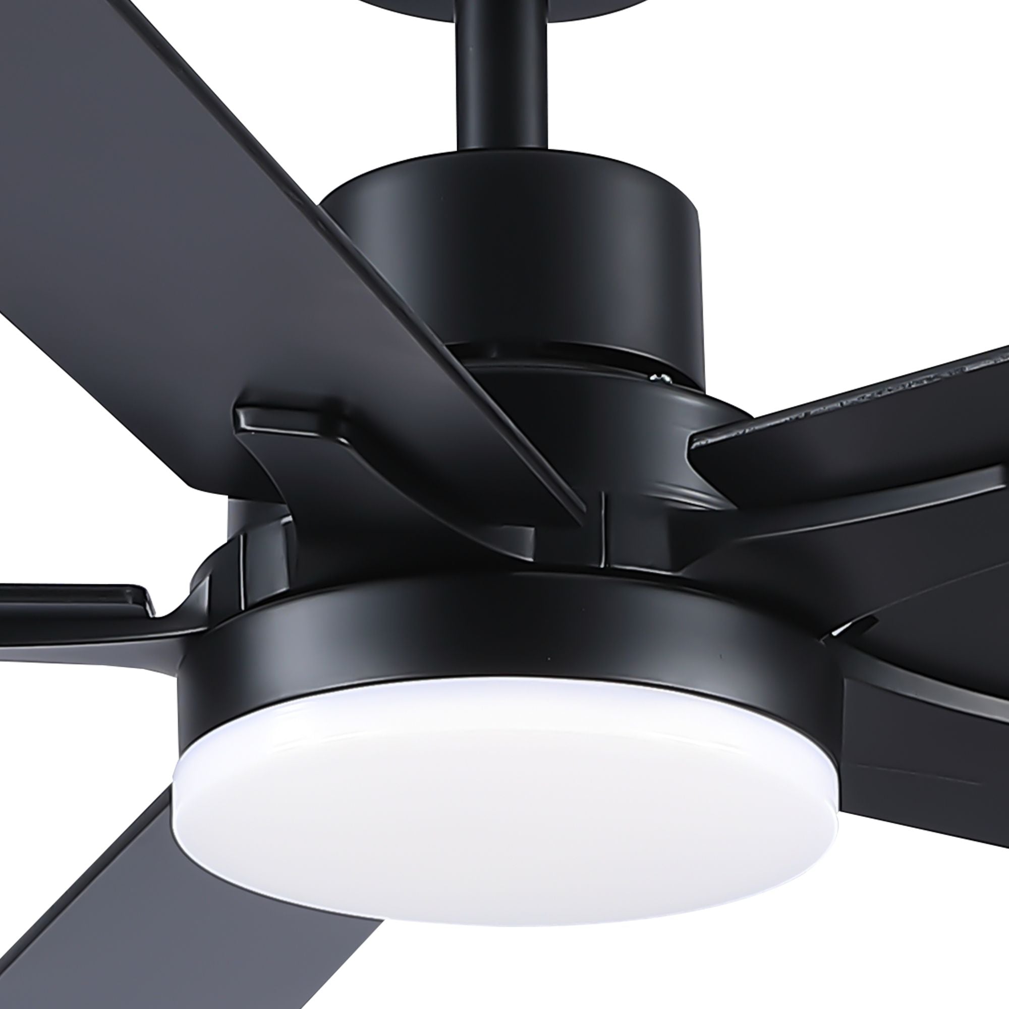 52 in. Integrated LED Farmhouse Indoor/Outdoor Black Smart Ceiling Fan with Remote Control Secondary image